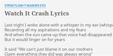 watch it crash lyrics